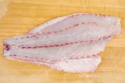 三枚におろしたゴマフエダイのフィレ,カースビ,アカシビ,Mangrove red snapper