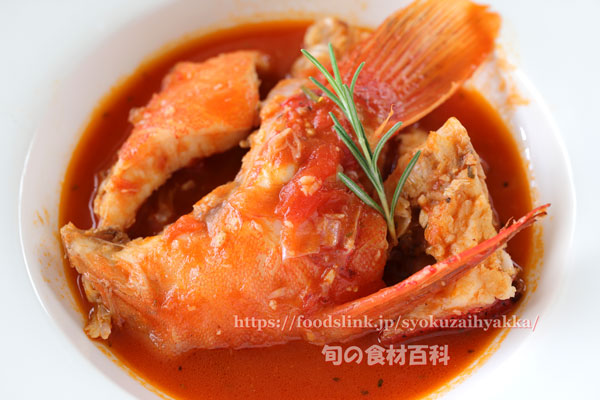 スジアラのアラのトマト煮 / アカジンミーバイ スジアラのアラのトマト煮,アカジンミーバイ