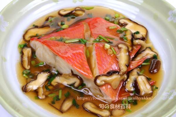 キンメダイ/金目鯛の酒蒸し キノコの餡かけ キンメダイ/金目鯛の酒蒸し キノコの餡かけ