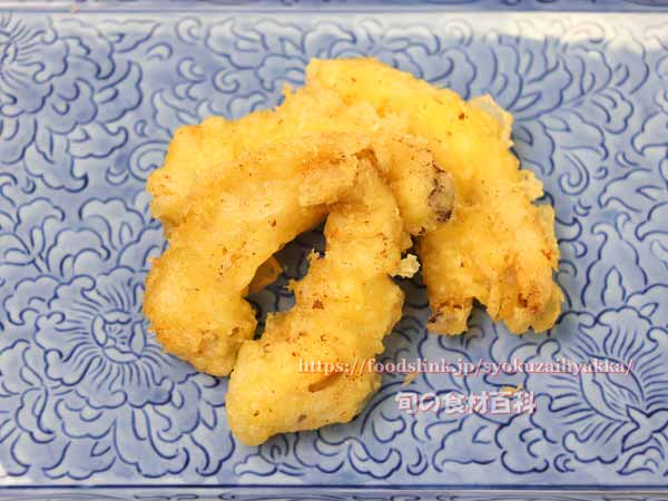 ナミガイの天ぷら、白ミル貝