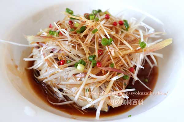 オオグチイシチビキの中華風蒸し魚 清蒸鮮魚 オオグチイシチビキ,中華風蒸し魚,清蒸鮮魚,Aphareus rutilans,タイクチャーマチ
