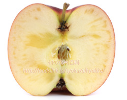 高嶺（たかね） りんご　蜜入り　リンゴの断面