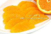 バレンシアオレンジの断面と果肉　Valencia orange