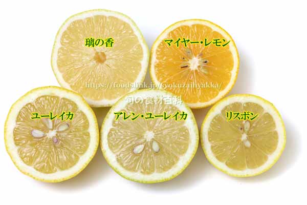 色々なレモン　ユーレイカ,アレンユーレイカ,リスボン,璃の香,マイヤーレモン