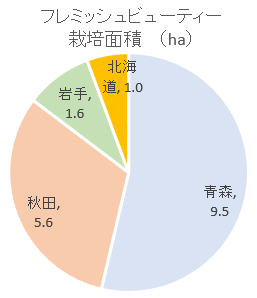 フレミッシュ・ビューティーの主な産地と栽培面積