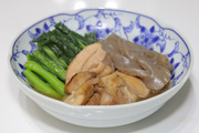 吹立菜と鶏肉の炊き合わせ