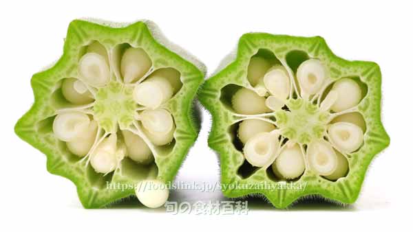 伝統野菜 八代オクラの断面