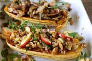 デリカータ・スカッシュの詰め物料理２品（Roasted Stuffed Delicata Squash）